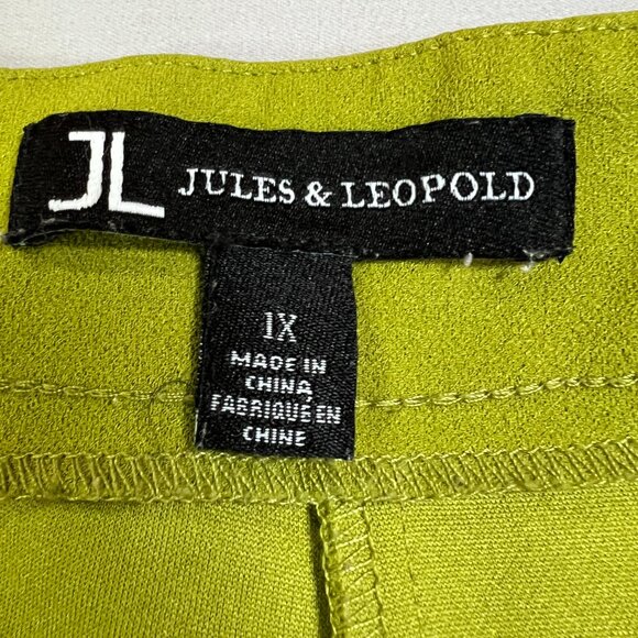Jules & Leopold Lime Green dress pants with front pockets Size 1X - Picture 3 of 5